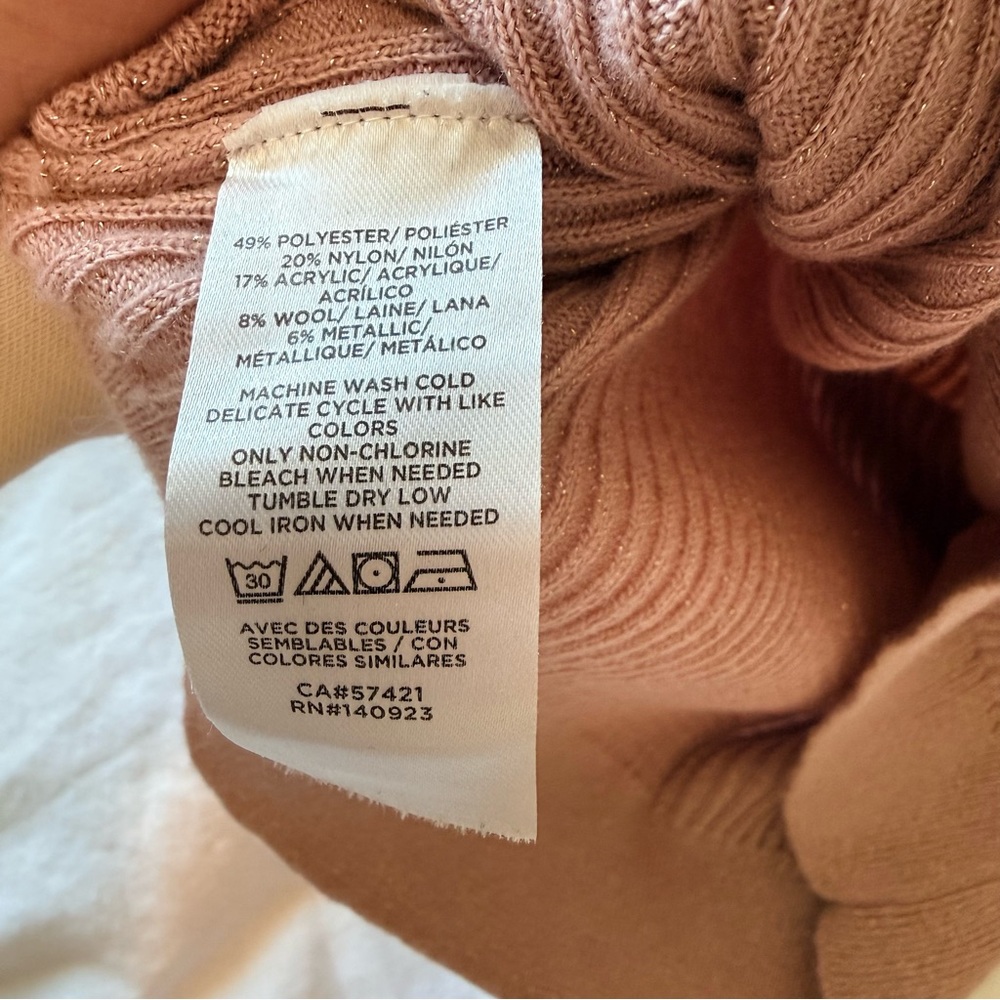 LOFT Mauve Ribbed Knit Top - Picture 5 of 5